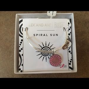 NWT! Alex and Ani Spiral Sun Charm Bangle Bracelet